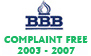Member of BBBOnLine & Complaint Free 2003-2007 