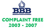 Member of BBBOnLine & Complaint Free 2003-2007