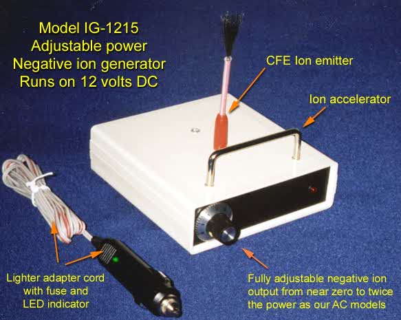 12 volt DC negative ion generator IG-1215