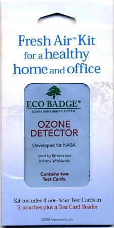 Ozone detector test kit
