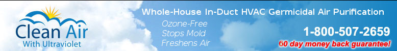 Clean air with ultraviolet whole-house in-duct air sanitizer